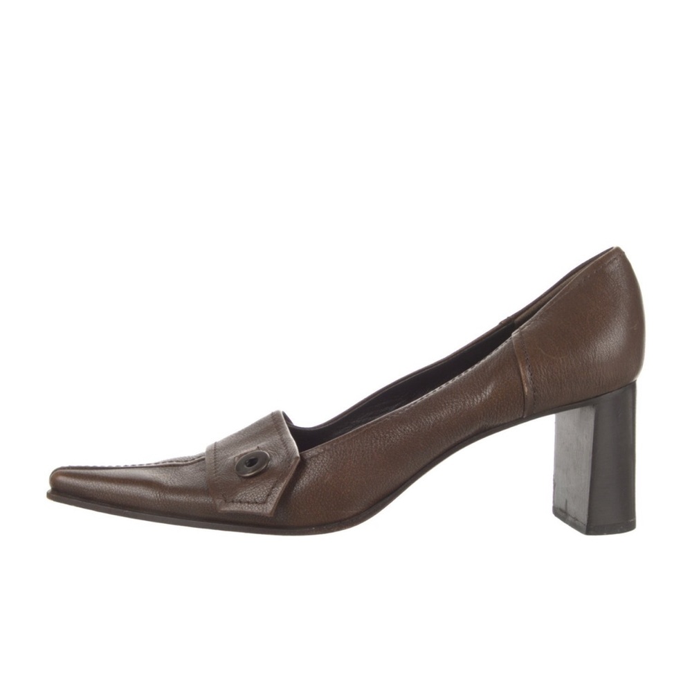 Vintage miu miu brown pointed kitten heel size 9